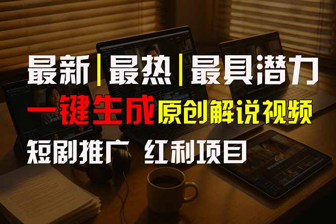 短剧推广新思路，AI一键生成原创解说视频，10分钟产出100条，30天赚了5.5w